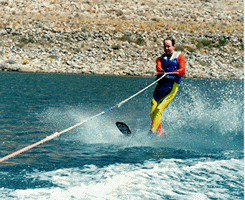 Erik on one water ski